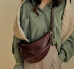 Half Moon Leather Chest Bag