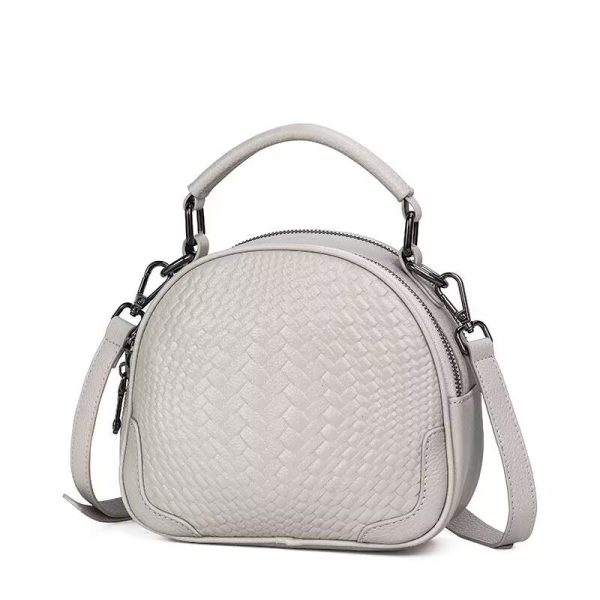 Knitted Series: Versatile Genuine leather Shoulder Bag