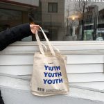 YOUTH Letters Print Shoulder Bag